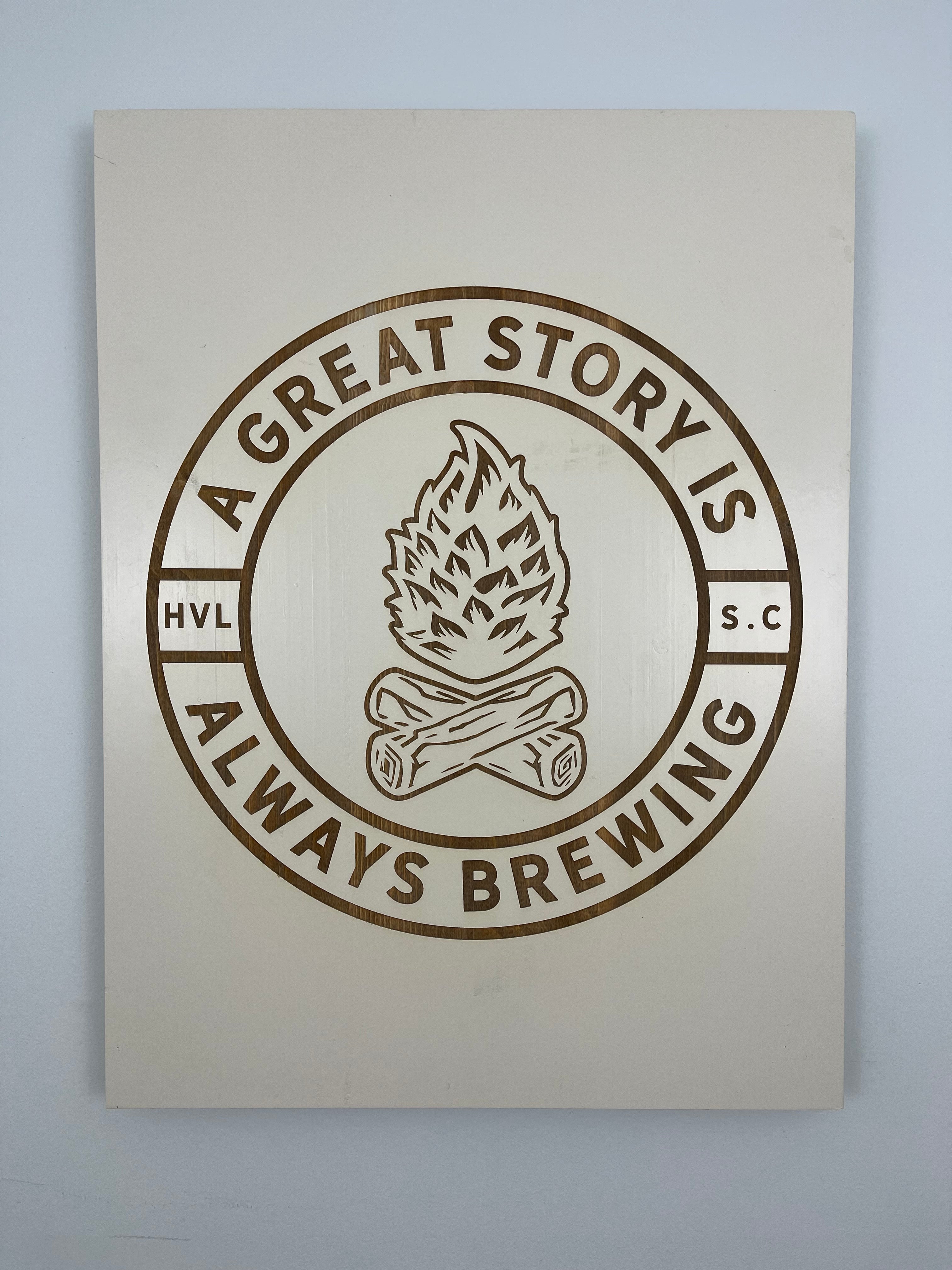 Custom Logo on Wood
