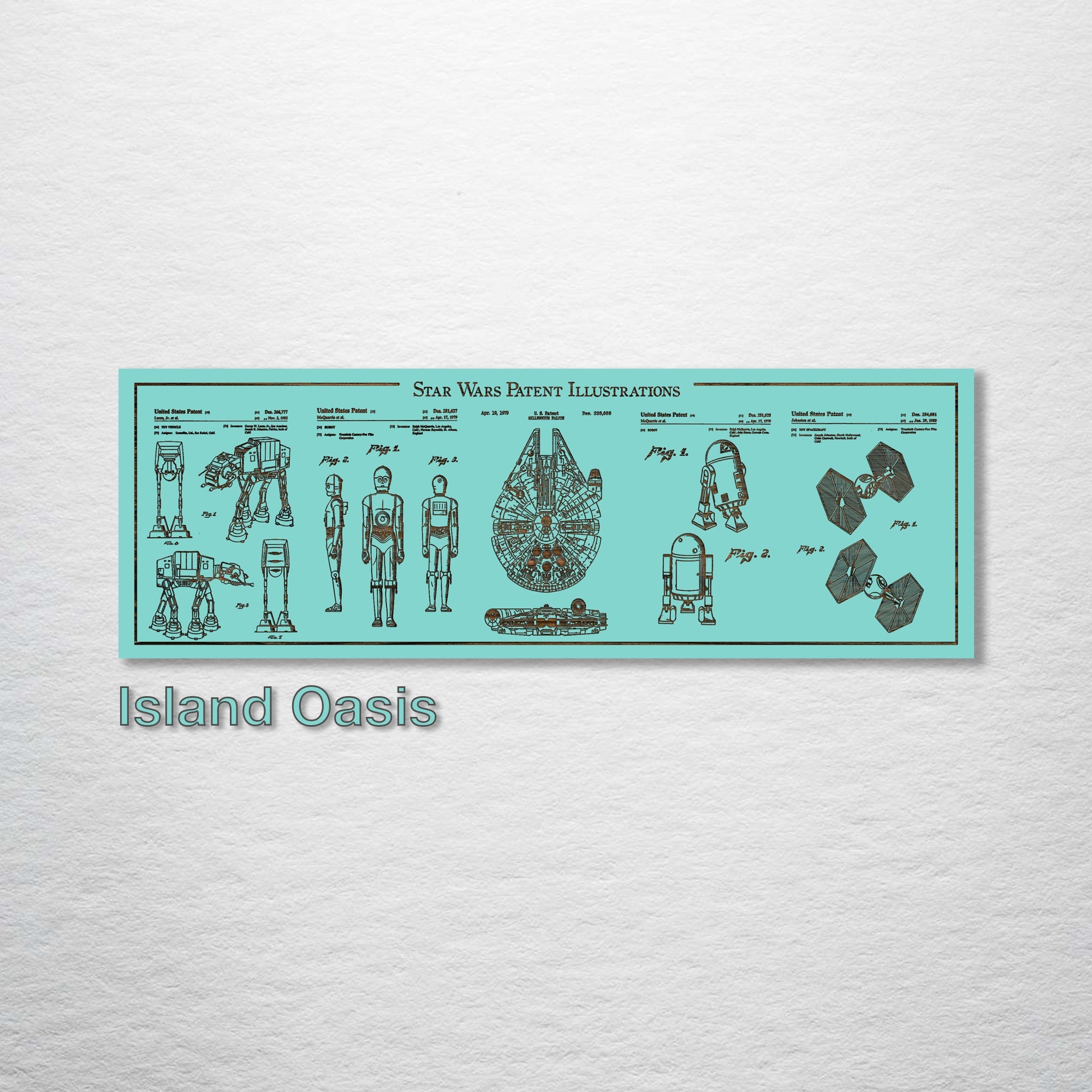 Collage - Star Wars Patents on Wood