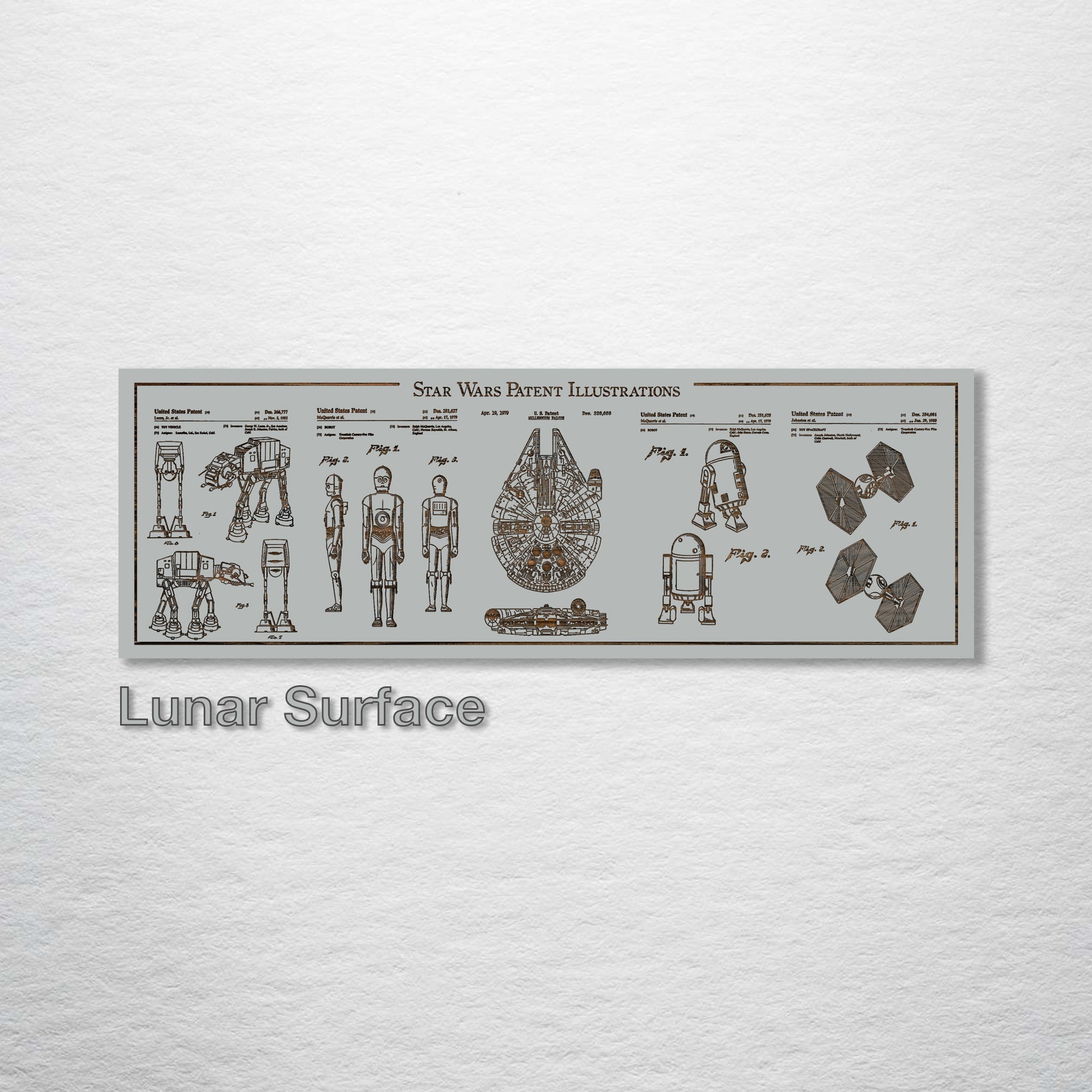 Collage - Star Wars Patents on Wood