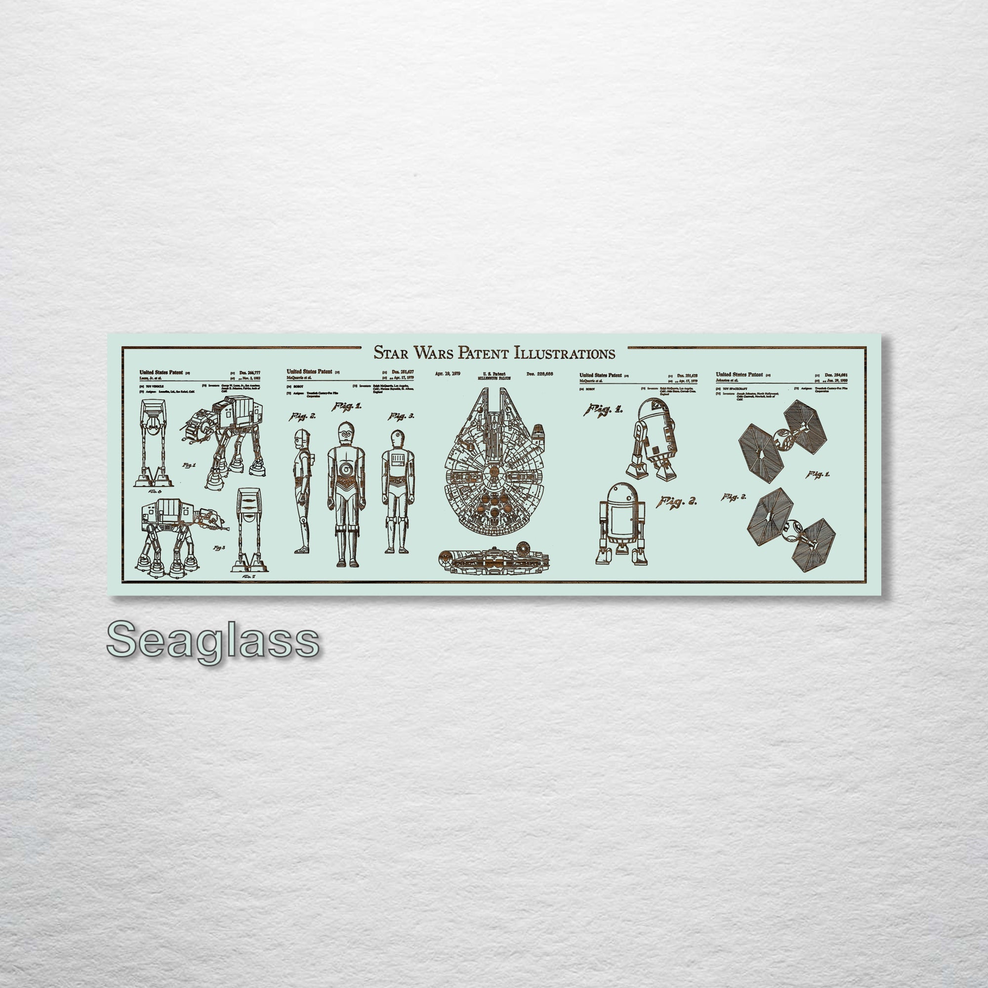 Collage - Star Wars Patents on Wood