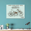 Indian Motorcycle - Patent on Wood