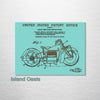Indian Motorcycle - Patent on Wood