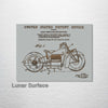 Indian Motorcycle - Patent on Wood