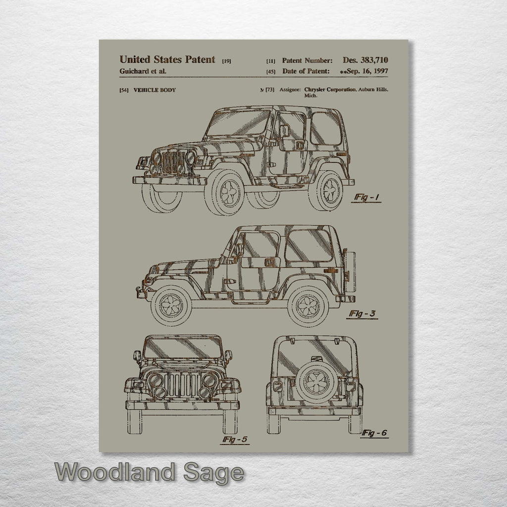 Jeep Wrangler - Patent on Wood