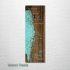 New Jersey Shore - Street Map on Wood