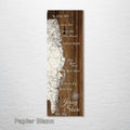 New Jersey Shore - Street Map on Wood