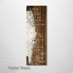 New Jersey Shore - Street Map on Wood
