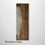 New Jersey Shore - Street Map on Wood