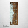 New Jersey Shore - Street Map on Wood