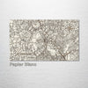 Kennesaw, GA - Street Map on Wood
