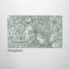 Kennesaw, GA - Street Map on Wood