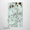 Lake Buena Vista, FL - Street Map on Wood