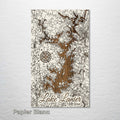 Lake Lanier, GA - Street Map on Wood
