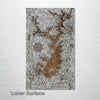 Lake Lanier, GA - Street Map on Wood