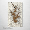 Lake Norman, NC - Street Map on Wood