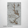 Lake Oconee & Lake Sinclair, GA - Street Map on Wood