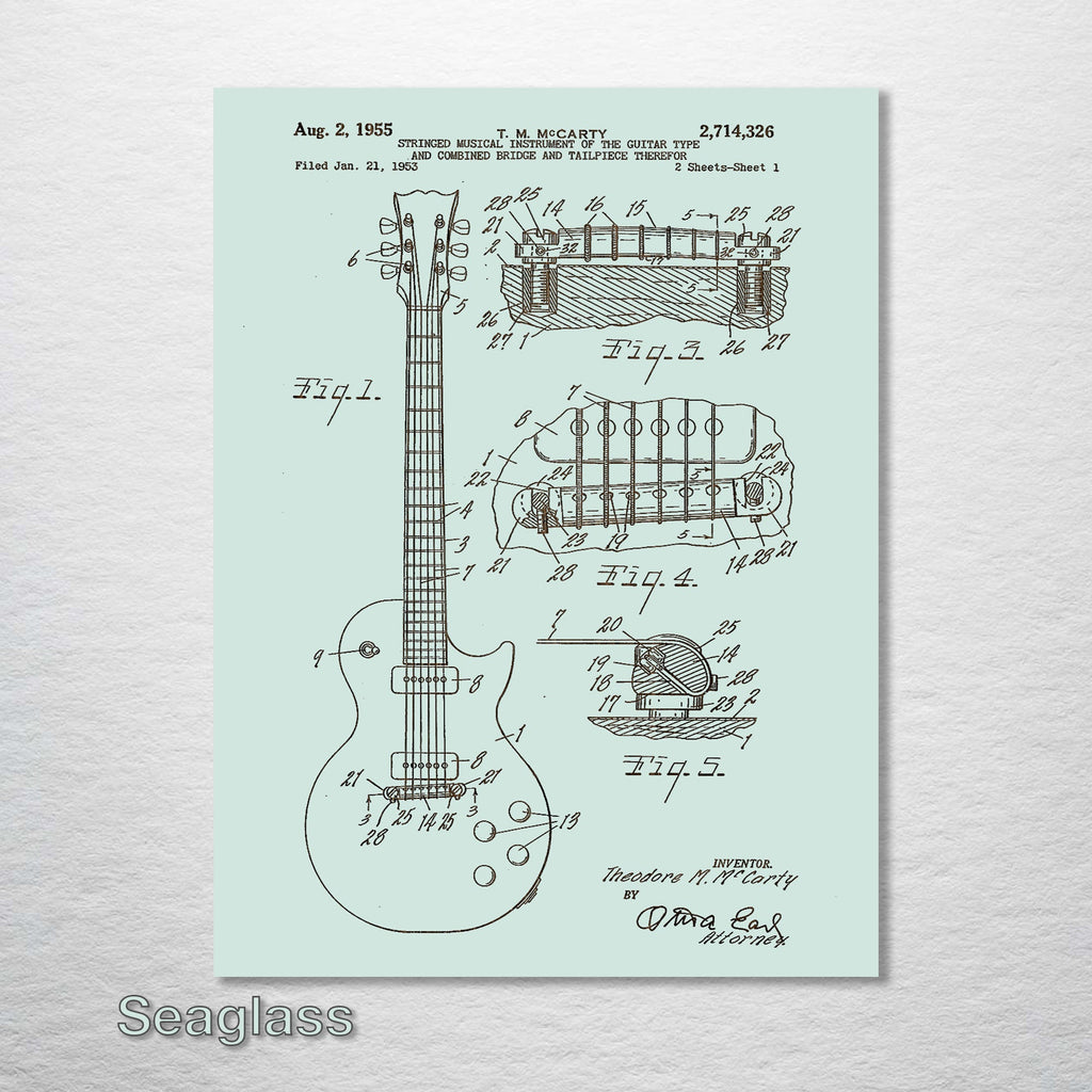 Les Paul Guitar - Patent on Wood
