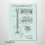 Les Paul Guitar - Patent on Wood
