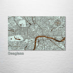 London, England - Street Map on Wood