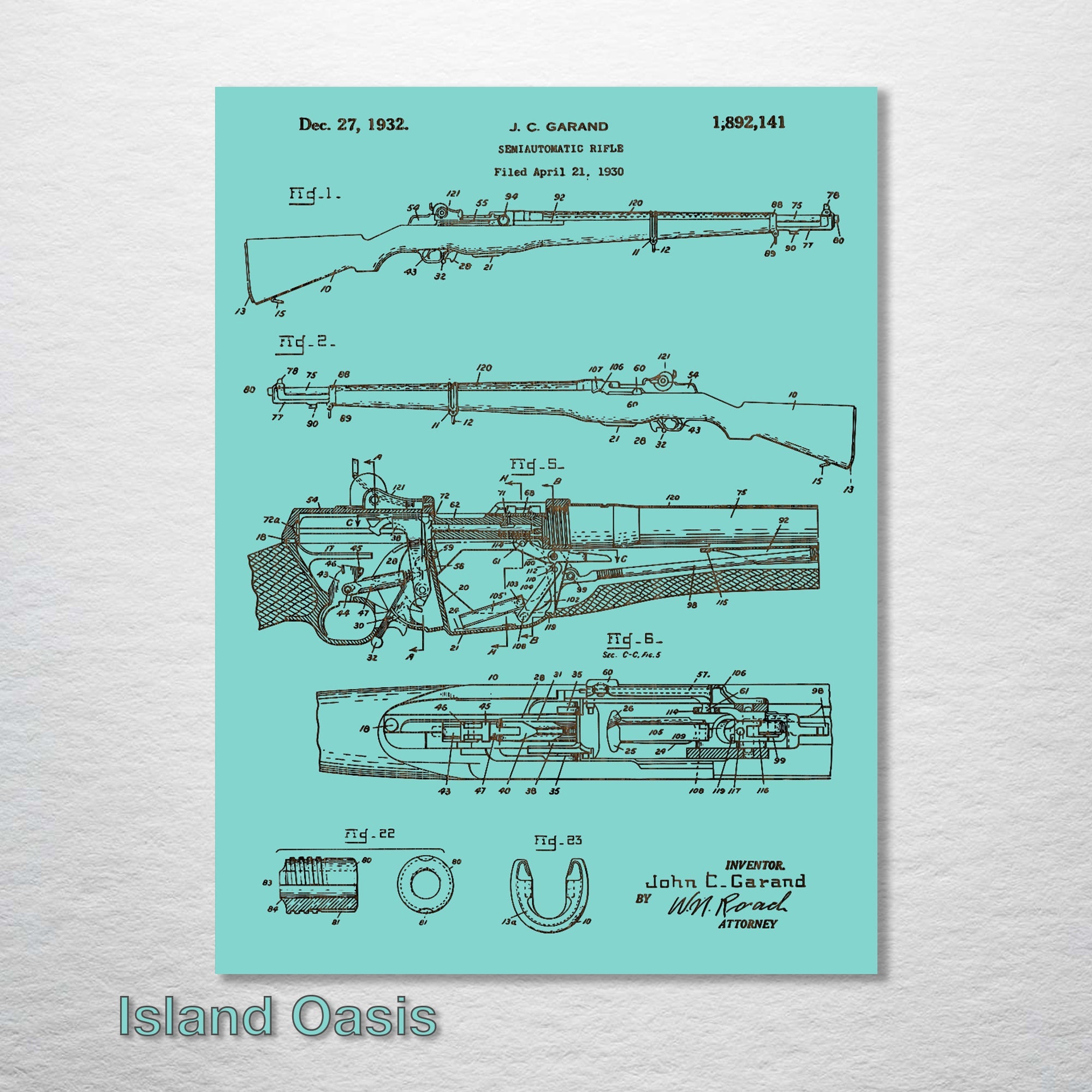 M1 Garand - Patent on Wood