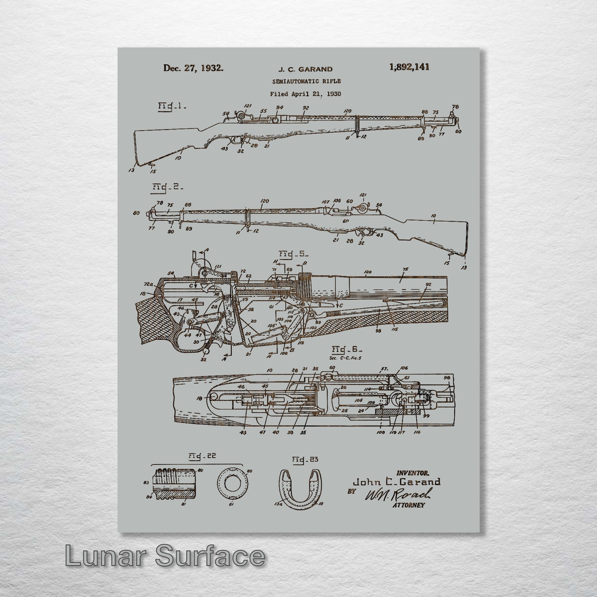 M1 Garand - Patent on Wood