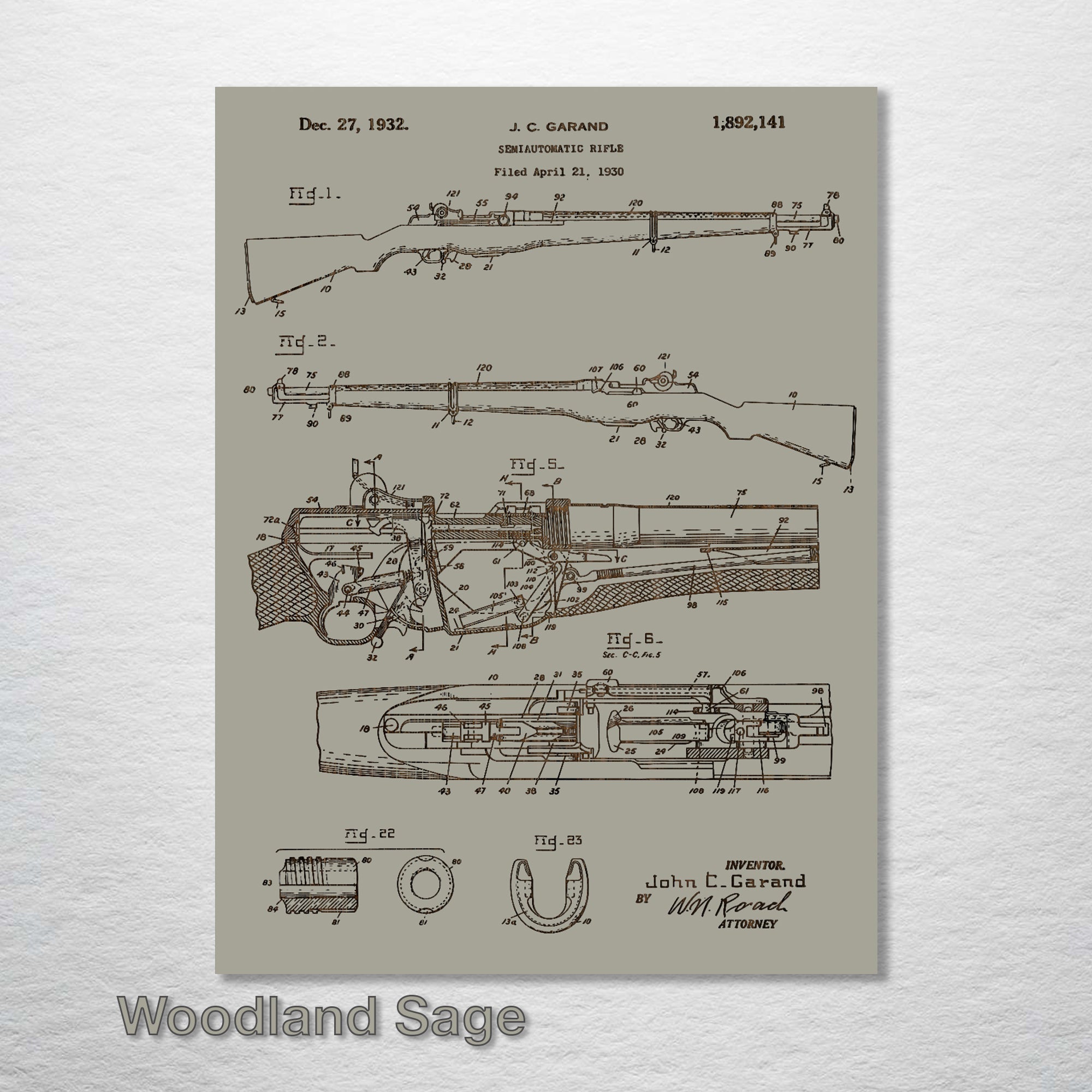 M1 Garand - Patent on Wood