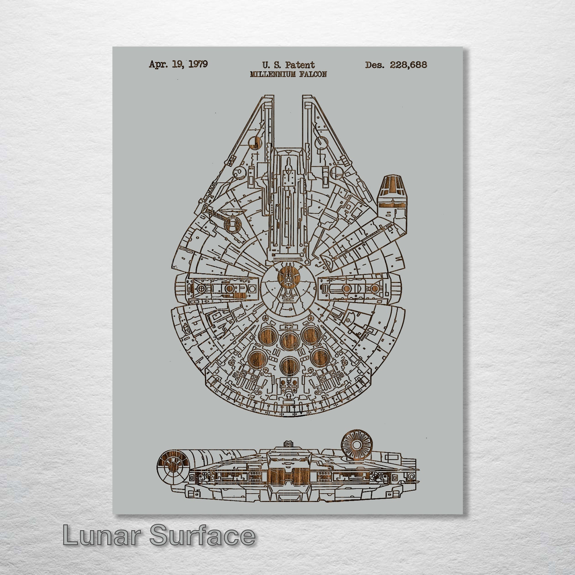 Millennium Falcon - Patent on Wood