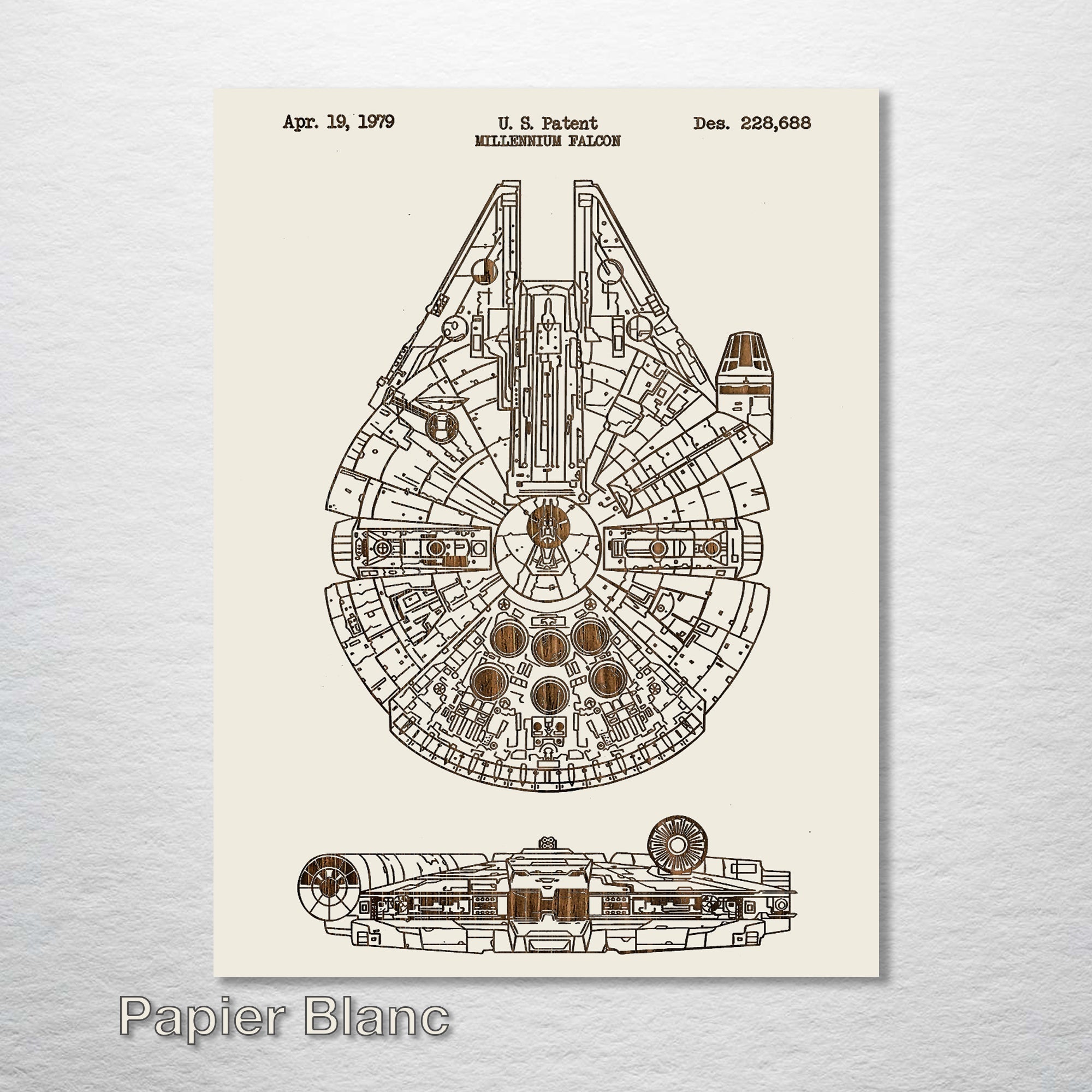 Millennium Falcon - Patent on Wood