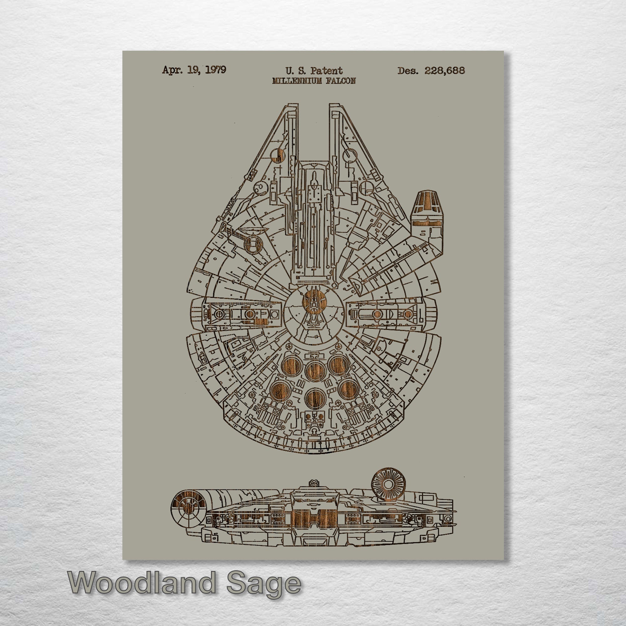 Millennium Falcon - Patent on Wood