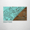 Myrtle Beach, SC - Street Map on Wood