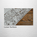 Myrtle Beach, SC - Street Map on Wood