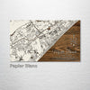 Myrtle Beach, SC - Street Map on Wood