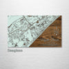Myrtle Beach, SC - Street Map on Wood