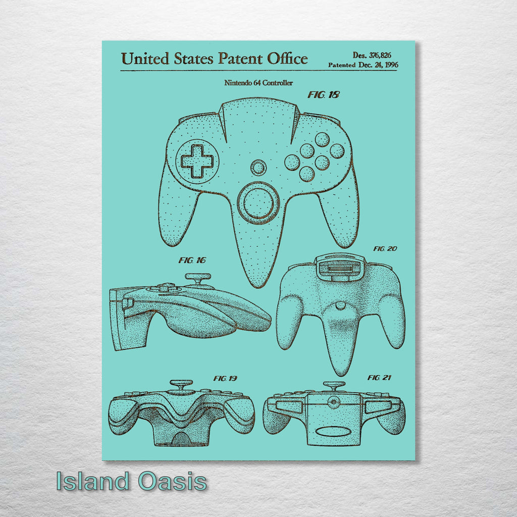 Nintendo 64 Controller - Patent on Wood