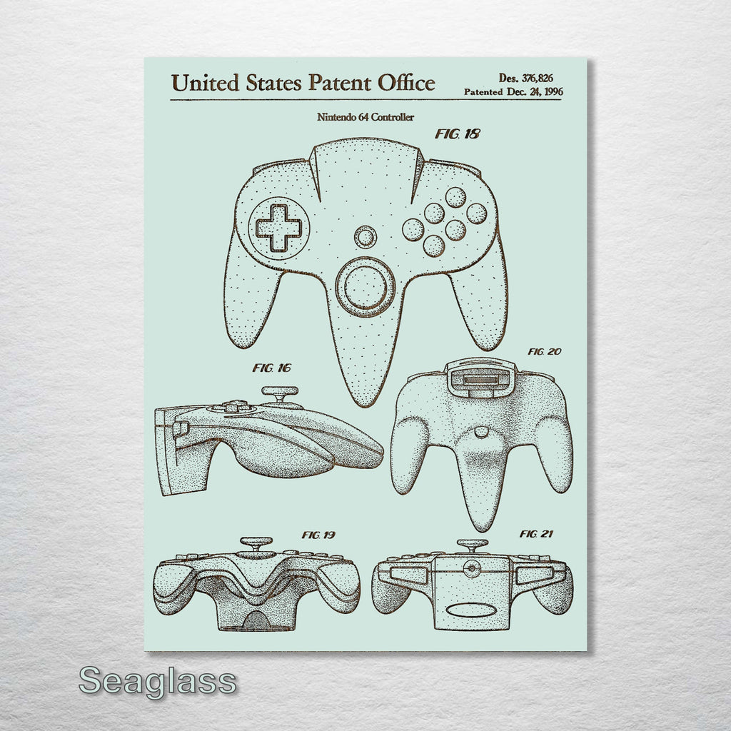 Nintendo 64 Controller - Patent on Wood