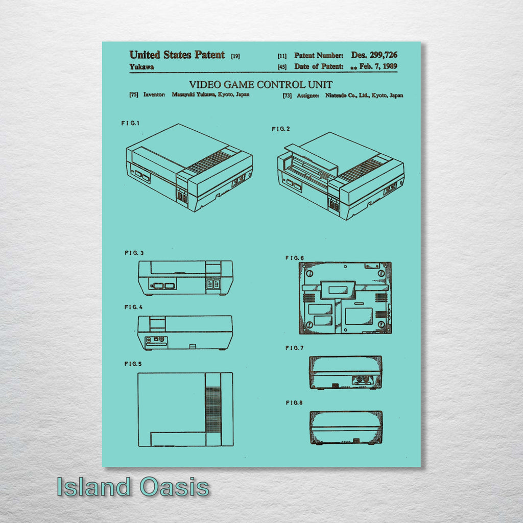 Nintendo Entertainment System - Patent on Wood
