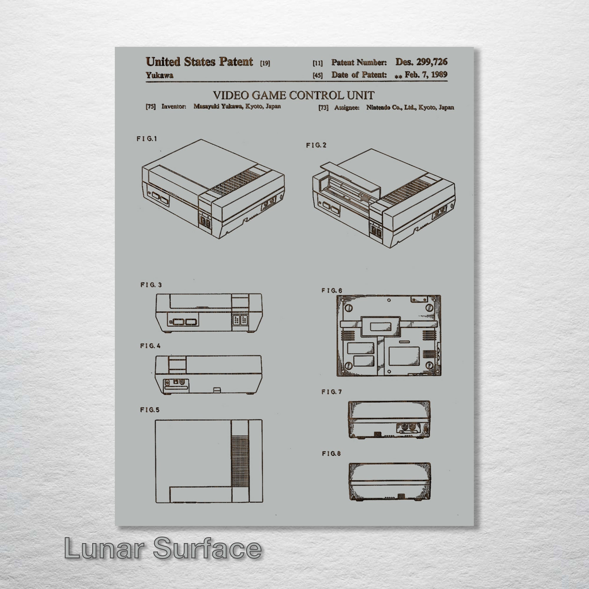 Nintendo Entertainment System - Patent on Wood