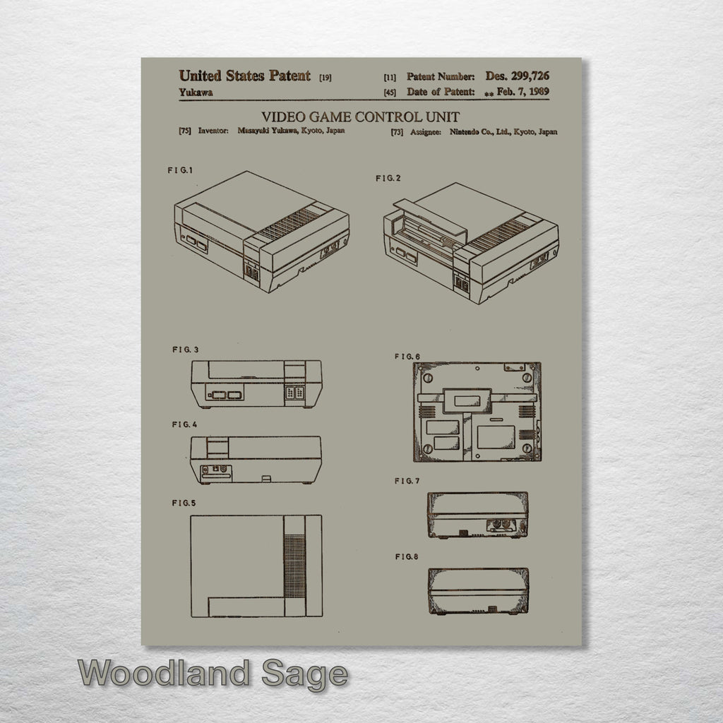 Nintendo Entertainment System - Patent on Wood