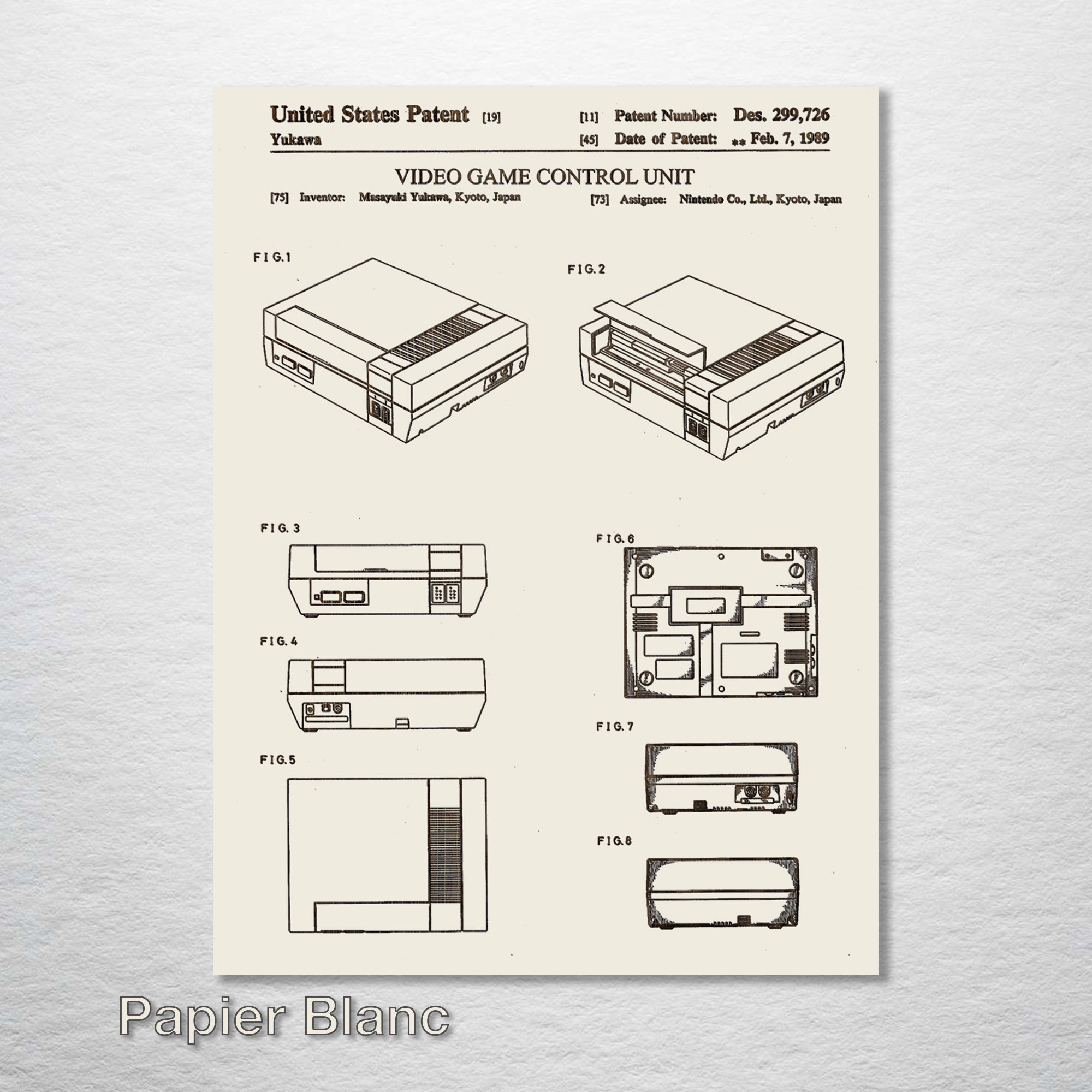 Nintendo Entertainment System - Patent on Wood