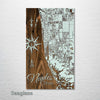 Naples, FL - Street Map on Wood