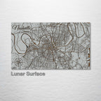 Nashville, TN - Street Map on Wood