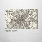 Nashville, TN - Street Map on Wood