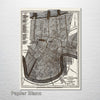 New Orleans, LA 1891 - Historic Map on Wood