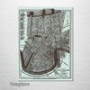 New Orleans, LA 1891 - Historic Map on Wood