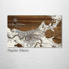 New Orleans, LA - Street Map on Wood