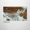 New Orleans, LA - Street Map on Wood