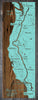 Pacific Crest Trail - Map on Wood