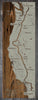 Pacific Crest Trail - Map on Wood