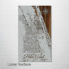 Palm Coast, FL - Street Map on Wood