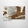 Pensacola, FL - Street Map on Wood